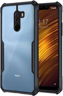 VAPRIF Back Cover for POCO F1, Transparent Hybrid Hard PC Back TPU Bumper, Shockproof, | Crystal Clear