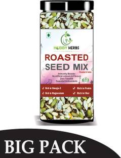 Hobby Herbs Roasted Seed Mix 0.5kg |Breakfast Seed Mix | Rich in Protein Mixed Seeds