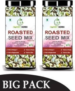 Hobby Herbs Roasted Seed Mix 1kg ( 2 X 500gm ) |Healthy Seed Mix | Rich in Protein Mixed Seeds