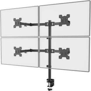 GITRU Quad 13 to 27 inch LCD Monitor Desk Mount Adjustable Stand Supports 4 Screens Desk Mount Monitor Arm