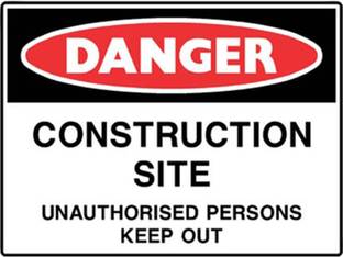 SAFETY WARNING WALLPAPER ON FINE ART PAPER Fine Art Print