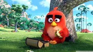 red angry birds movie wallpaper on fine art paper 13x19 Paper Print