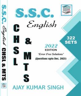 SSC English CHSL & MTS 322 Sets By Ajay Kumar Singh 2022 Edition