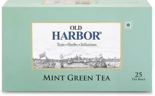 Old Harbor Tea Mint Green Tea 25 Tea Bags Mint Green Tea Bags Box