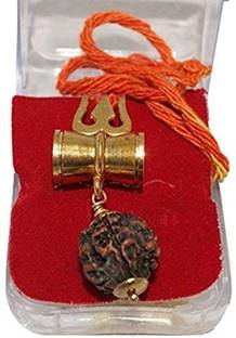 Neelkanth Rudraksha SHIV SHAKTI KAWACH PENDANT WITH RUDRAKSHA Brass Yantra