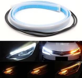 SORAX Car Motorcycle Audi Style Daytime Running Lights White & Amber Car Fancy Lights