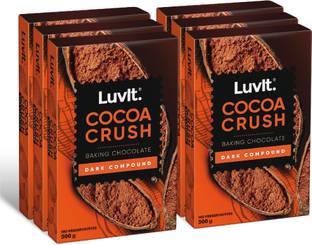 LuvIt Cocoa Crush - Dark Compound Bar | Perfect for Baking, Frosting, Chocolate Making Bars