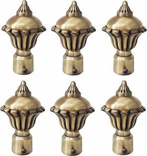 Ferio Brown Curtain Knobs Metal