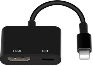 Tobo Lightning Cable 0.8 m Lightning to HDMI Adapter Lightning to Digital AV Adapter 1080P with Lightning Charging Port Models and TV Monitor Projector 0.8 m HDMI Cable (Compatible with Mobile, Laptop, Tablet, Mp3, Gaming Device, White, One Cable)