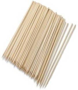 BAKERS4U 12 Inch wooden fork stick skewers 50 pcs Disposable Bamboo Dessert Fork, Fondue Fork, Fruit Fork, Roast Fork, Salad Fork, Serving Fork