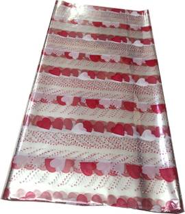 3A Featuretail 20 In x 25 In Red Heart Design Printed Cellophane Sheets For Flowers/Gift Wrap BOPP Gift Wrapper
