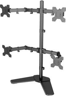 GITRU Quad Monitor Mount Fully Adjustable Desk Free Stand for 4 LCD Screens up to 27" Desk Mount Monitor Arm