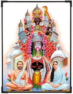 FURNATO Home Decor | UV Coated MDF Of Ramakrishna Sarada Devi Picture Painting Digital Reprint 8 inch x 6 inch Painting