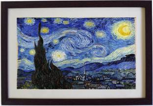 एलीगेंस STARRY NIGHT डिजिटल रीप्रिंट 8.75 inch x 12.75 inch पेंटिंग