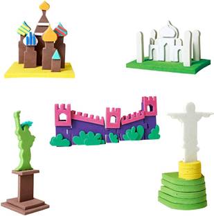 Imagimake Mapology Monuments Educational Toy and 3D Puzzle for 5 Year Old Boys and Girls
