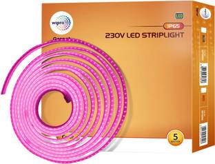 Wipro 300 LEDs 5 m Pink Steady Strip Rice Lights