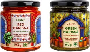 Chilzo Harissa Combo- Green Harissa, Red Harissa Sauce & Dip