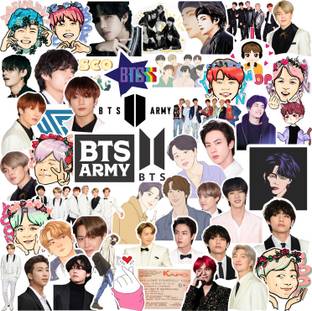 CLICKEDIN 5.08 cm BTS Cool 50 Stickers Stickers Num-21A Self Adhesive Sticker