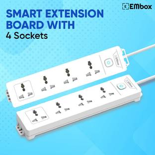 EMBox 10A Extension Board 4way power strip 2500w Universal Sockets With Master Switch 4  Socket Extension Boards