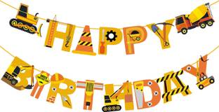 ZYOZI Construction Birthday Party Supplie Banner The Perfect Decoration for Your Party Banner