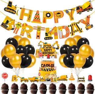 ZYOZI Construction Birthday Party Supplies Dump Truck Birthday Banner,37 Pack