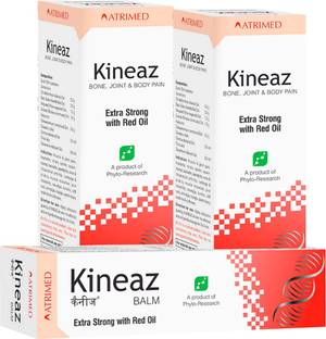 Atrimed Kineaz Liniment & Balm for bone, joint & body pain Combo set(Set of 3) Balm