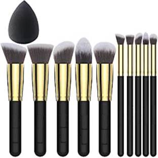 lakyou Glow Set Of 10 Makeup Brushes with Blender Puff