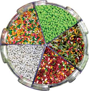Victuals 5 in 1 Mukhwas | Mouthfreshner | Mukhwas Box | Gulab Mukhwas, Punjabi Mukhwas, Colorful Saunf, White Madrasi Saunf, Green Madrasi Saunf Mouth Freshener