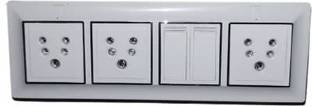 supriya SUPRIYA extension board with 3 socket 6A, 2 switch Wall Plate