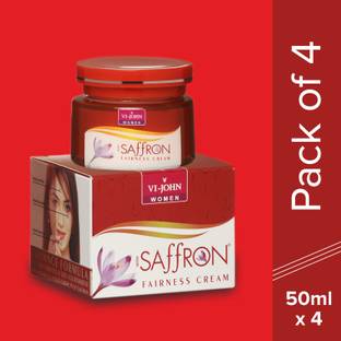 VI-JOHN Saffron Fairness Cream - Advanced, 50g (Pack Of 4)