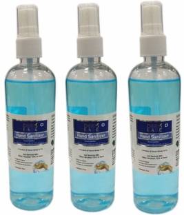 DERMEASE 100% Guaranteed Germ Free Sanitizer 200ml Pack Of 3 With Pump Spray Hand Sanitizer Bottle