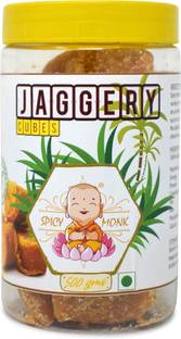Spicy Monk 100% Vegan and Gluten Free, Natural Jaggery Cubes Block Jaggery