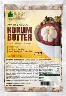 Bliss of Earth Kokum Butter Raw|Unrefined|Great for Skin, Moisturizing,sunburn,Hair refill pack