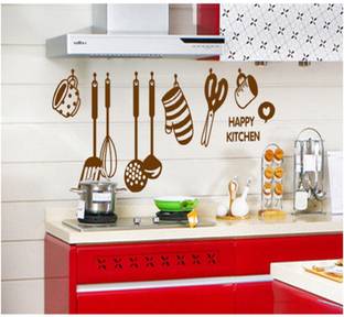 JAAMSO ROYALS 60 cm Vinyl Kitchen Grocery Design Wall Sticker (60 CM x 45 CM) Self Adhesive Sticker