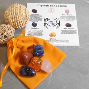 Maureen Natural Tumble Healing Stone Scorpio Zodiac Kit Regular Asymmetrical Crystal Stone