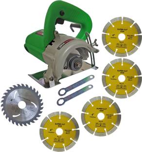 Inditrust 1400W 110mm Marble Tile & Wood cutting Machine or 1pc wood and 4pc Marble wheel Marble Cutter