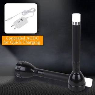 AKR 9050 RECHARGEABLE FLASHLIGHT WITH DUAL LED BULBs Torch Torch Emergency Light 8 hrs Torch Emergency Light