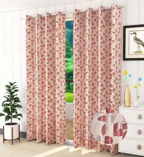 Fresh from Loom 275 cm (9 ft) Jacquard, Polyester Room Darkening Long Door Curtain (Pack Of 2)