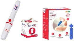 POCT Lancing Device+100 Lancet+Strips 50 Glucometer Strips