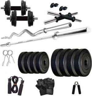 STARX 20 kg 20 kg PVC plates dumbbell set Home Gym Combo