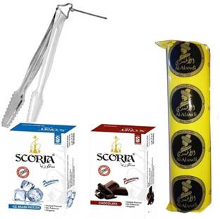 SCORIA HOOKAH FLAVOURS & CHARCOAL (TONG) COMBO CHOCOLATE, ICE BRAIN FREEZER Hookah Flavor