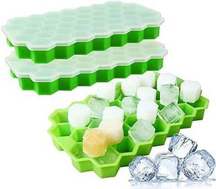 krenz Lid For Freezer Green Silicone Ice Cube Tray