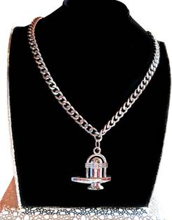 ANVIKA Stylish Stainless Steel Chain With Mahadev Locket Silver Plated Metal Chain