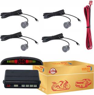 SORAX Reverse Parking Auto Radar Detectors Car Reverse Parking Sensor with LED Display Car parking sensor Silver Parking Sensor