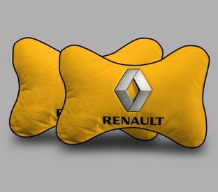 kioni Yellow Polyester Car Pillow Cushion for Renault