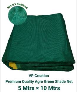 VP Creation 90% U.V Stabilized Green Agro Shade Net 5 Mtrs × 10 Mtrs Portable Green House