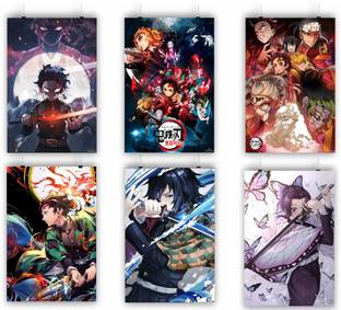 (Demon Slayer A4 Combo Pack of 6) 102 Paper Print