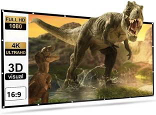 royality 200 inch 16:9 HD Projector Screen, Anti-Crease Foldable Portable, white matt Projector Screen (Width 174 cm x 100 cm Height)