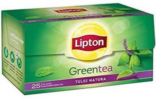 Lipton GREEN TEA WAISTLINE ZERO CALORIES TULSI NATURA 25 BAGS X 1 Honey, Lemon Green Tea Bags Box
