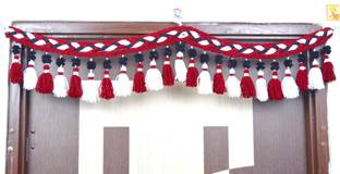 Prop It Up MODERN MultiPlastic Beads WOOL Handmade Door Hanging/Bandarwal/Toran for Door Toran